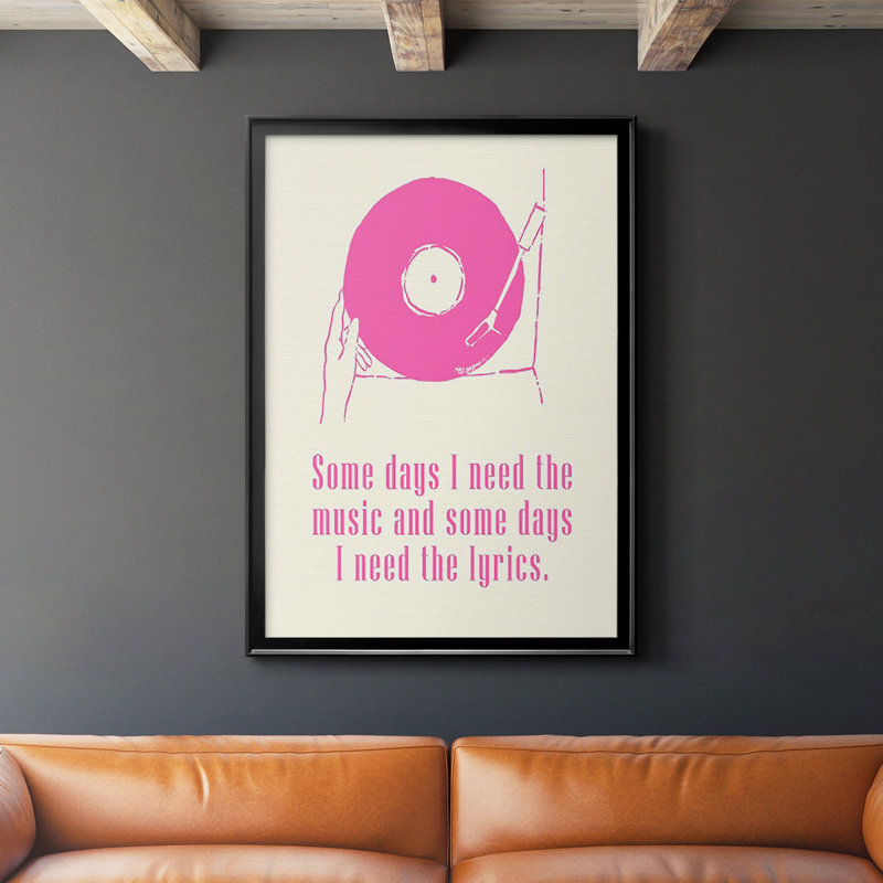 " Sweet Melody II ", 42.5"H x 30.5" W  x 1" D, Black, No Mat