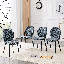 Chaises de salle à manger rembourrées style Mid-Century avec dossier courbé et pieds en métal-1403882400