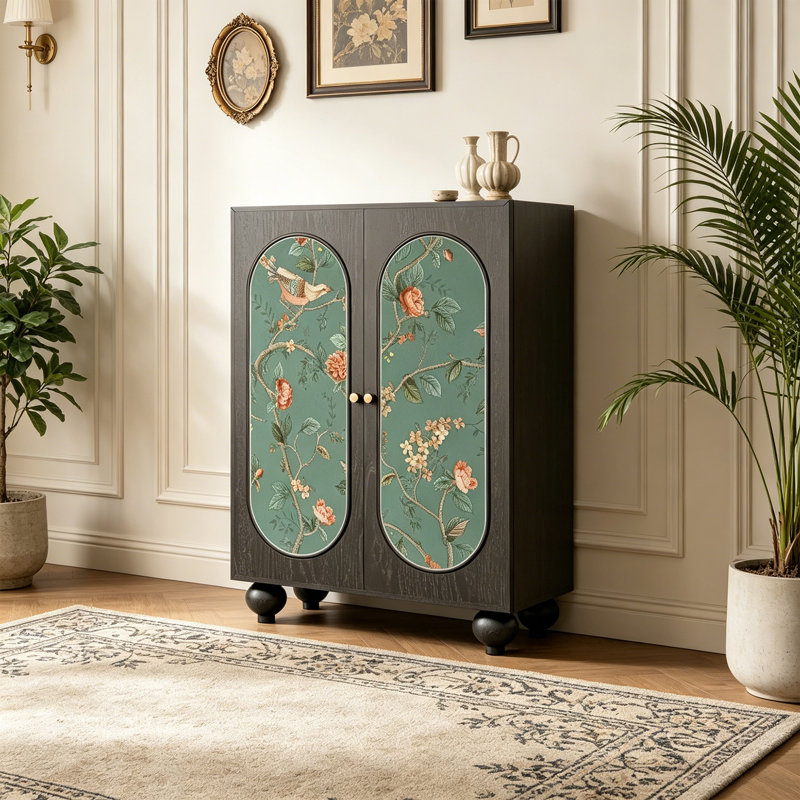 Armoire de rangement Vintage Green Floral