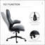 Chaise de bureau à haut dossier avec accoudoirs rabattables, chaise d'ordinateur pivotante à hauteur réglable et fonction d'inclinaison