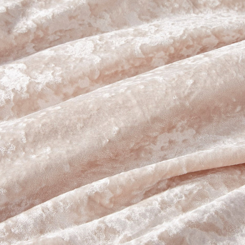 Warm Twin/twin Xl Comforter - Pink Crushed Velvet With Soft Fill