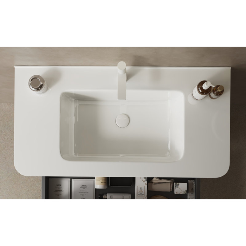 Integrated Ceramic Basin Modern Design For Elegant Bathrooms