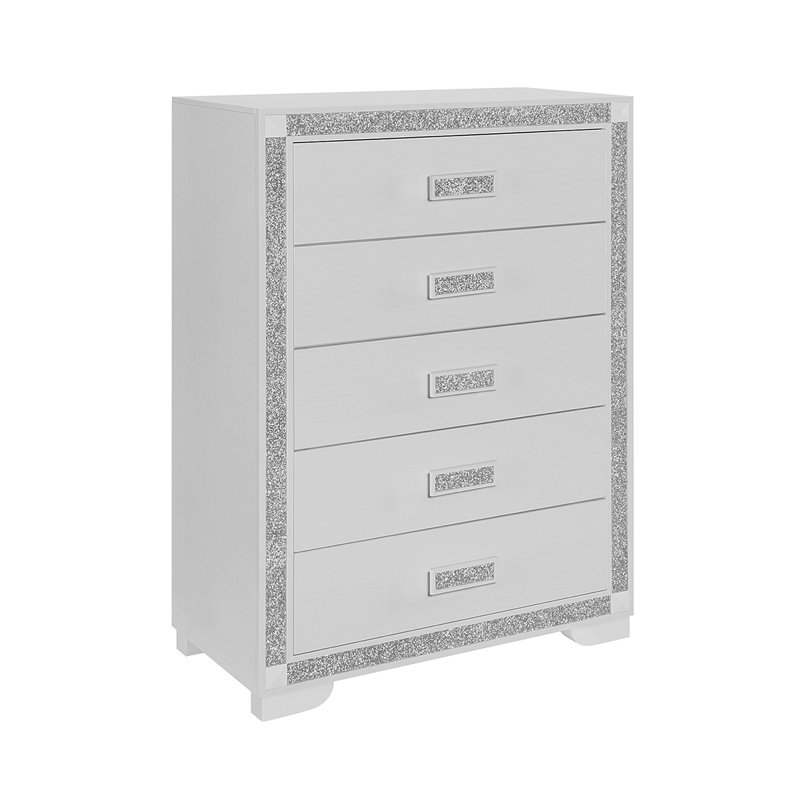 Commode blanche Soulmarie, Blanc