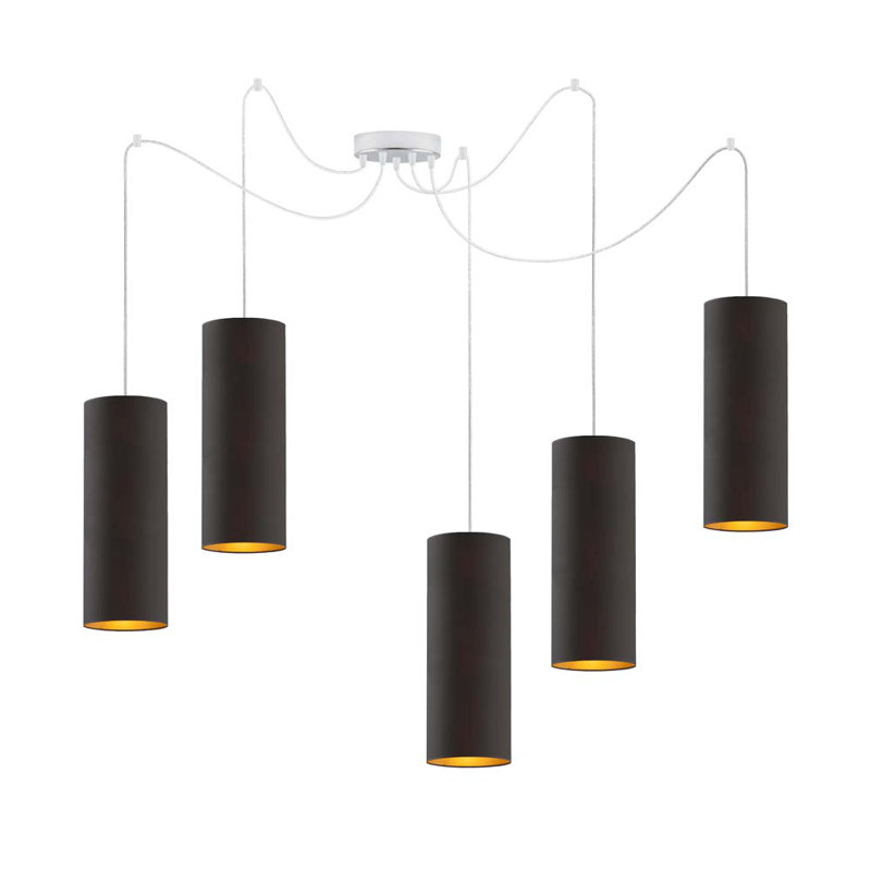 Siegbald 5 - Light Cluster Pendant, Black, Silver