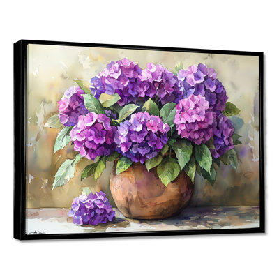 Hydrangeas In A Rustic Vase - Hydrangea Wall Art