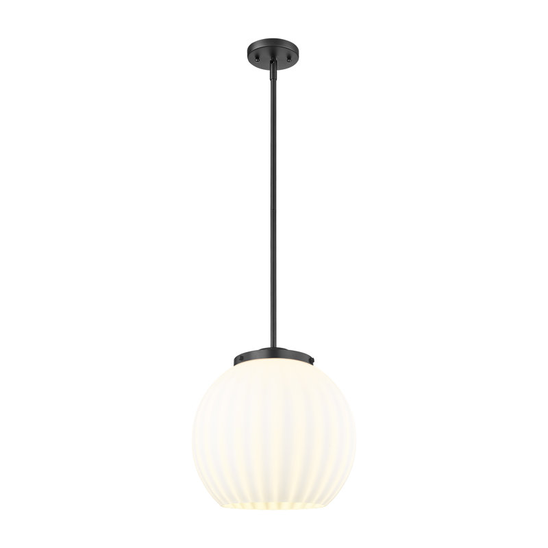Luminaire suspendu 1 lumière, Noir mat