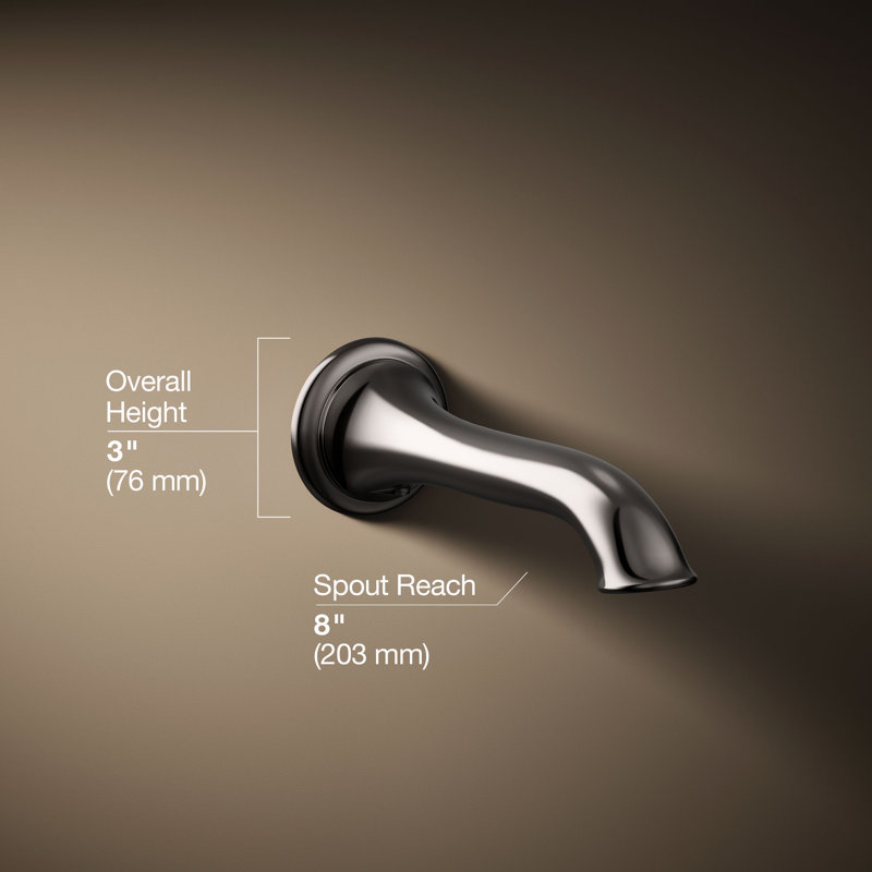 Artifacts® Wall-Mount Bath Spout with Flare Design, Vibrant Titanium