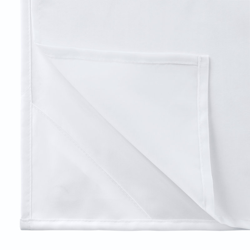 Ensemble de rideau de douche 2 pièces 71 x 74 po + 70 x 54 po blanc uni résistant à l'eau, H 74 po x l 71 po
