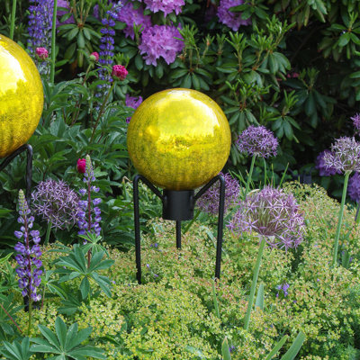 Madore Glass Abstract Gazing Ball