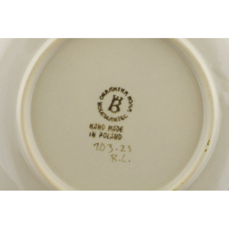 Assiette d’apéritif de poterie polonaise 8 po