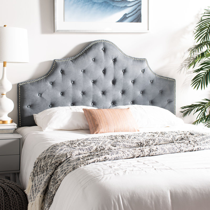 Danile Upholstered Headboard, Queen, Gray