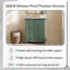 Meuble-lavabo moderne de 24 po de couleur verte avec un tiroir basculant, des charnières à fermeture douce et silencieuse, une structure à dossier ouvert et des pieds tournés en boule, une structure de qualité supérieure résistante à l'humidité et à l'humidité-130981900