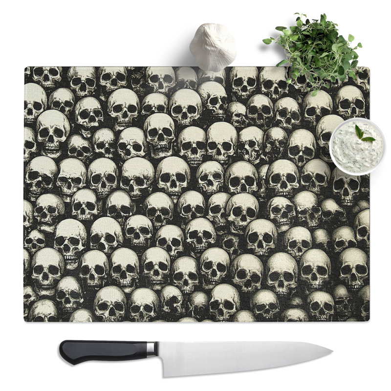 Skulls Vol.3  Glass Chopping Board
