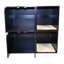 Enceinte de litière moderne 36,74 "noire, 20,28 po de largeur, 16,97 po de hauteur, 52 lb, avec une surface de grattage idéale Meuble caché, bloc-notes, X 16,97 po, structure pour le mouvement du chat