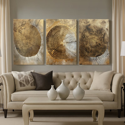 ABSTRACT Series CCXI  -Custom Wrapped Gallery Canvas - 3 Pieces