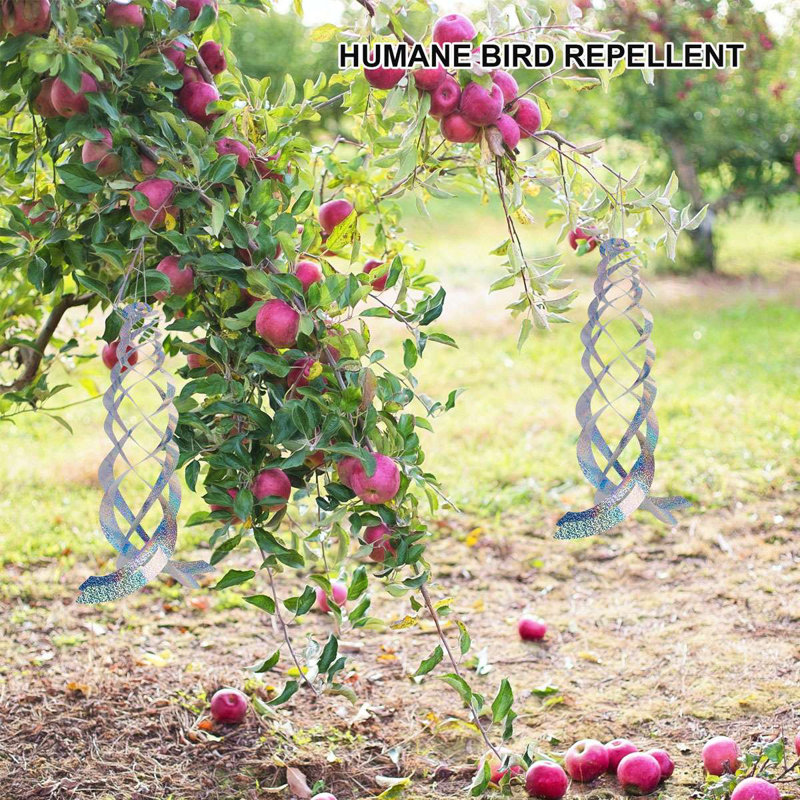 Demick Bird Repellent Spiral Reflectors Hanging Reflective Bird Scare Deterrent Devices