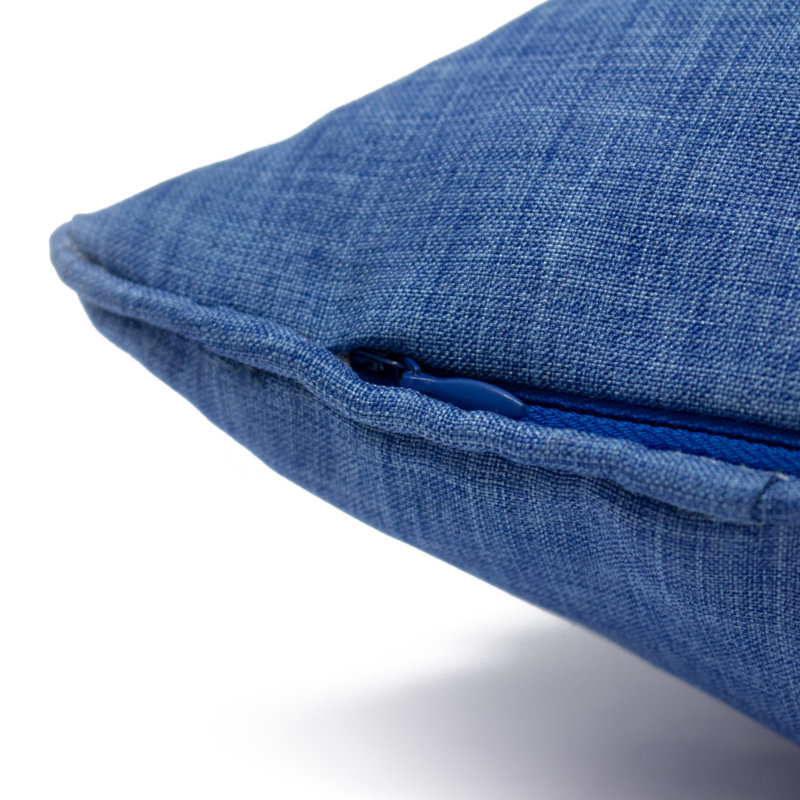 Blue Square Cushion, Denim