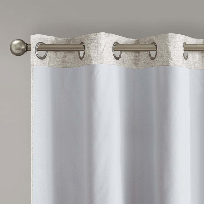 Zeyaan Blackout Curtain Pair, Ivory, 42" W x 84" L