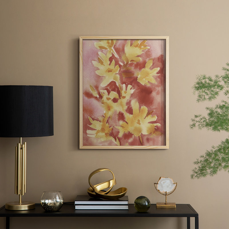 Bleeding Blooms I Framed Print - Solid Wood
