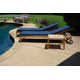 25'' Outdoor Teak Chaise Lounge Set with Table