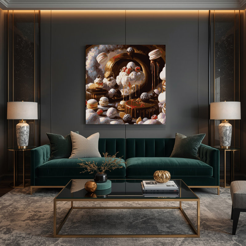 Art mural sur toile Desserts, H 8 po x l 8 po