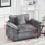 Chaise d'appoint rembourrée avec coussins Abigail