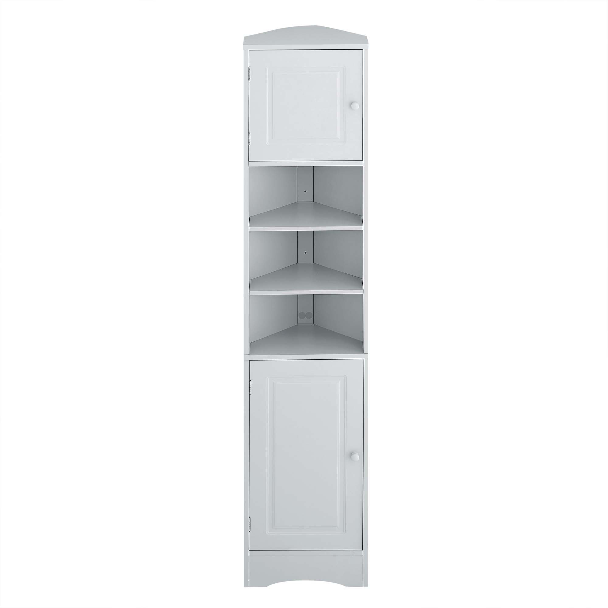 Latitude Run® Multi-Functional Tall Bathroom Corner Storage Cabinet ...