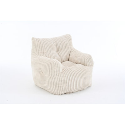 Soft Fluffy Corduroy Fabric Bean Bag Chair Filled With Memory Sponge
