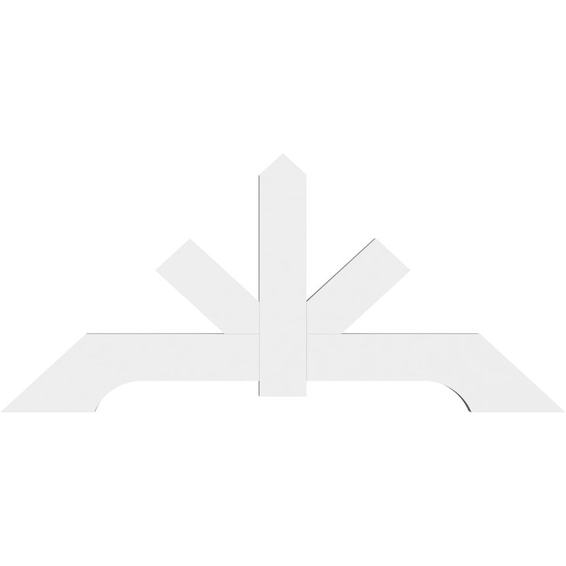 Support de pignon en PVC de qualité architecturale Vanguard, H 22 po x l 48 po (pas: 11/12), P 2 po x F 4 po