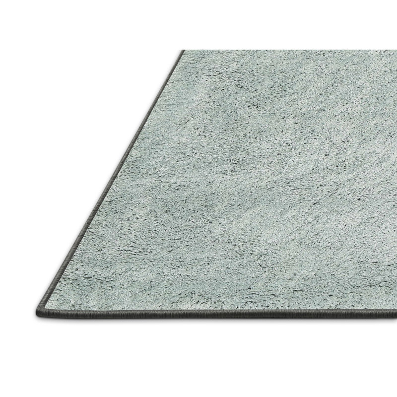 Tapis contemporain vert mer, Rectangle 2 pi x 5 pi