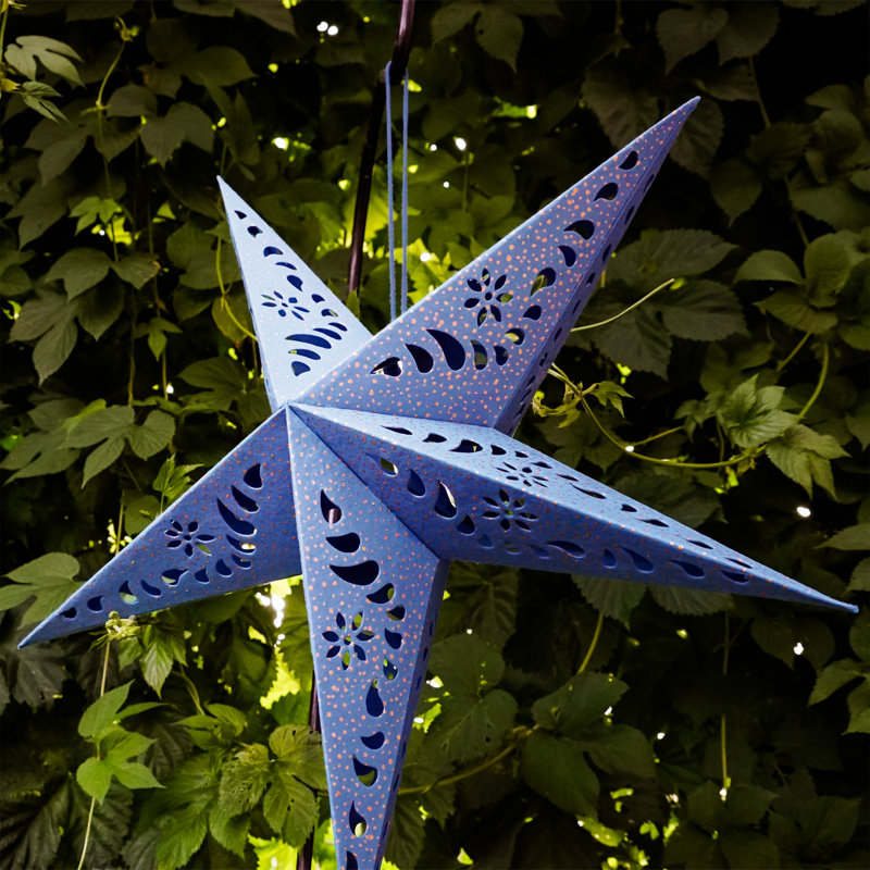 Lanterne en papier, Bleu
