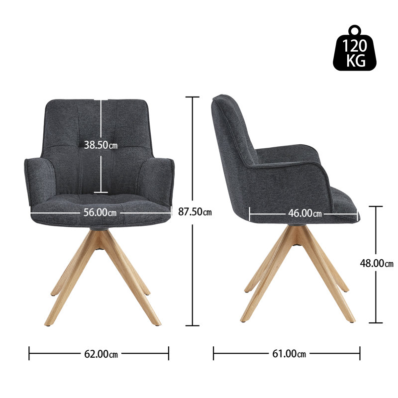 Task Chair, Dark Grey Fabric