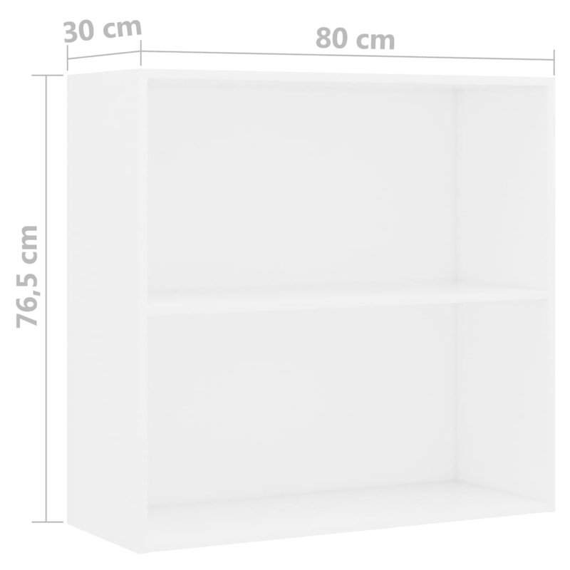 Gena 76.5cm H x 80cm W Standard Bookcase, White