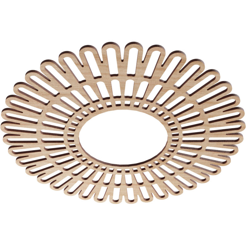 Médaillon de plafond en bois ajouré 32 po x P 7 po x P 7 po x 8 po, Aulne, H 20 po x l 20 po x P 0,25 po