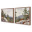 Ensemble de 2 estampes 20 "x 20" Mountain Rocks and Pines dans un cadre de citronnelle-1752816930-1752816952