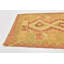 Tapis de zone en laine rouge/vert 2 pi 9 po x 4 pi 3 po one-of-kind-noué la main Elland