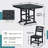 Space Saving Patio Dining Sets, Hdpe 5 Piece Modern Set For Patio Home