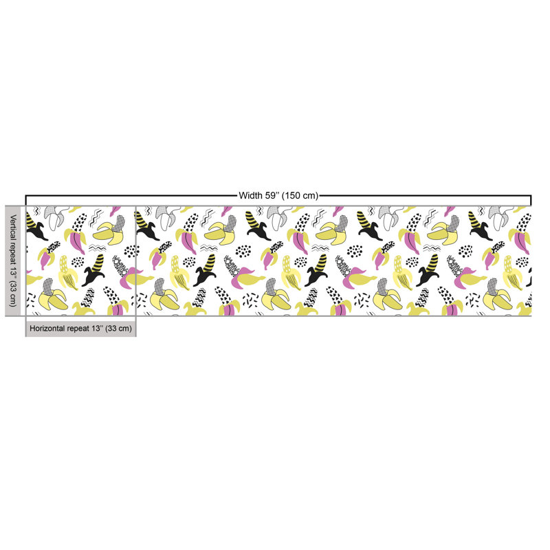 Petersburgh Fruit Dots Lines 90'S Style Fabric