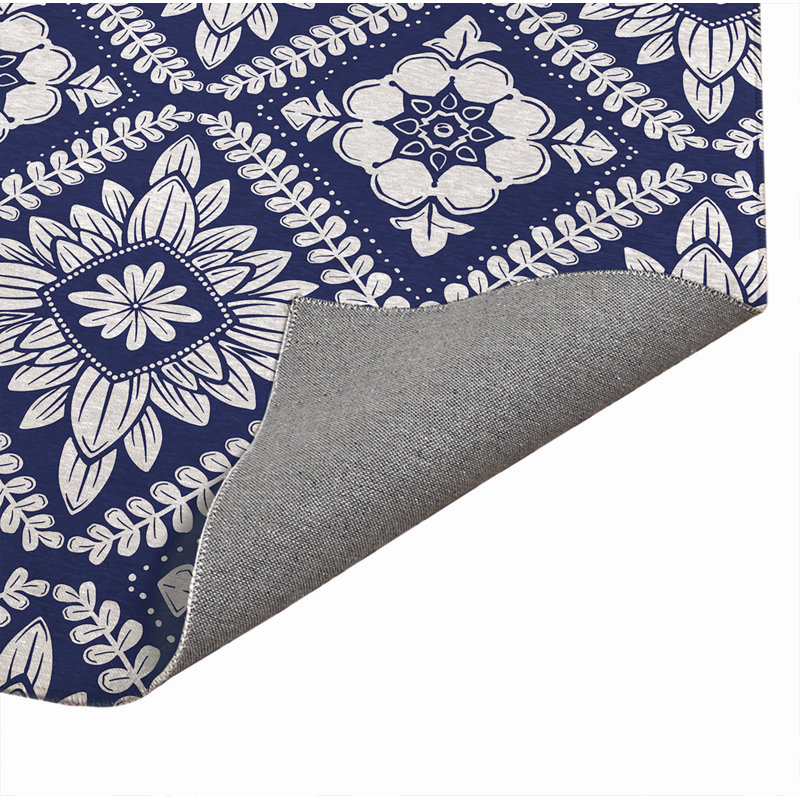 Tapis de bureau Talia, L 24 po x P 36 po, Marine