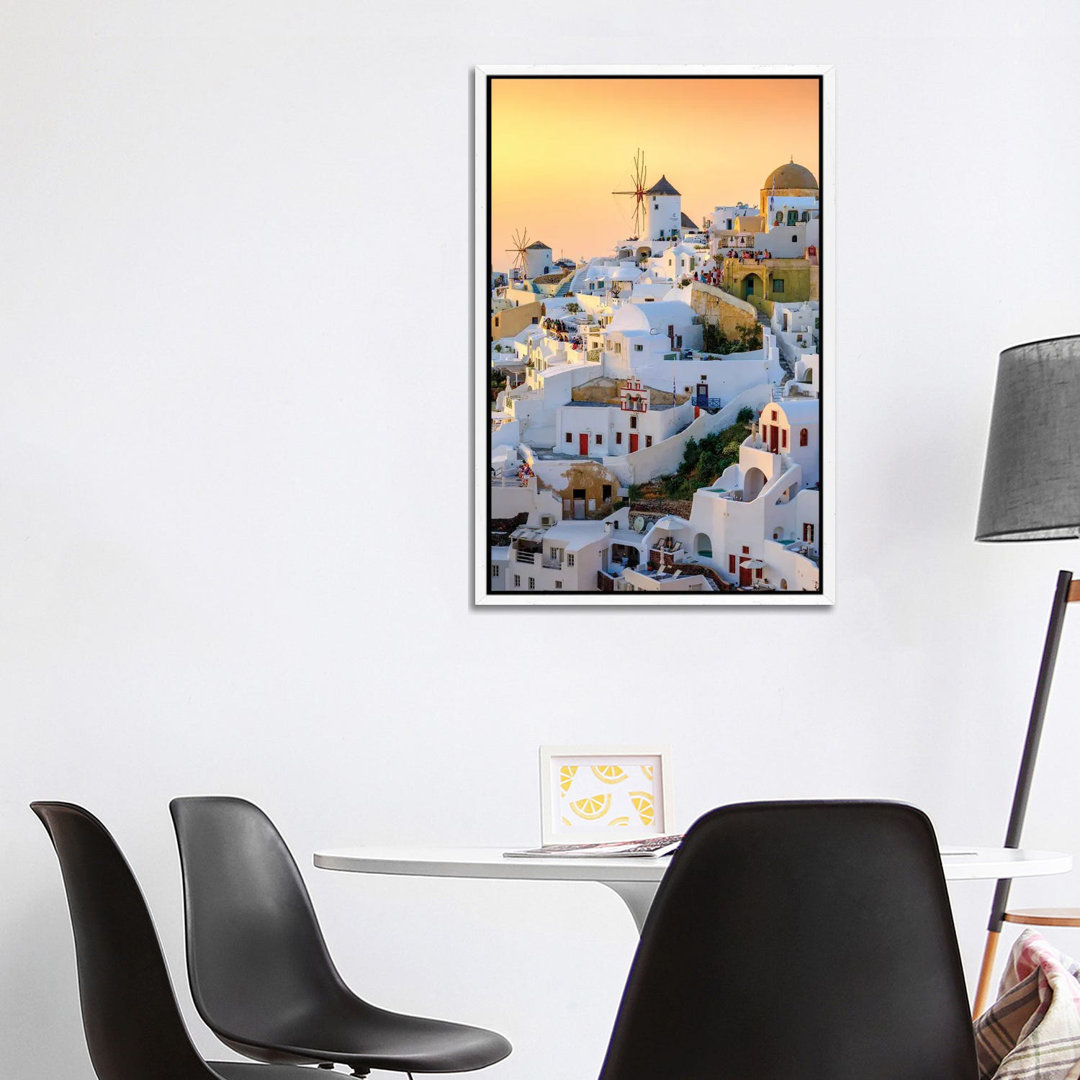 Summer Evenings In Oia Santorini, Greece by Susanne Kremer - Gallery-Wrapped Canvas Giclée on Canvas