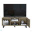 Meuble télé pour téléviseur de 43 po avec trois tablettes ouvertes et une armoire