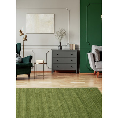 Kashkuli Gabbeh Green Rug 4'9" x 6'6"
