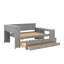 Full Size Daybed With Drawers,Trundle,Charging Station,LED Light,Desk And Cabinet-1774647090