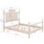 Ensemble de chambre à coucher 3 pièces, lit plateforme à baldaquin avec 2 tables de chevet à trois tiroirs, ensemble de chambre à coucher en bois de style rétro-1806991728-1806991734