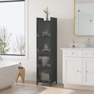 Gavinton 13.25 W x 48 H x 13.25 D Free-Standing Bathroom Shelves