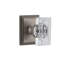 Grandeur Carré Square Rosette Privacy with Carré Crystal Door Knob-783853164-783853212