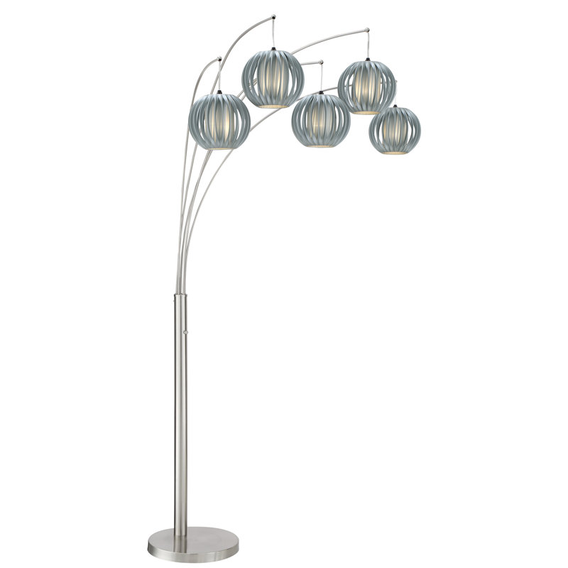 Eskew 90'' Polished Steel Tree Floor Lamp