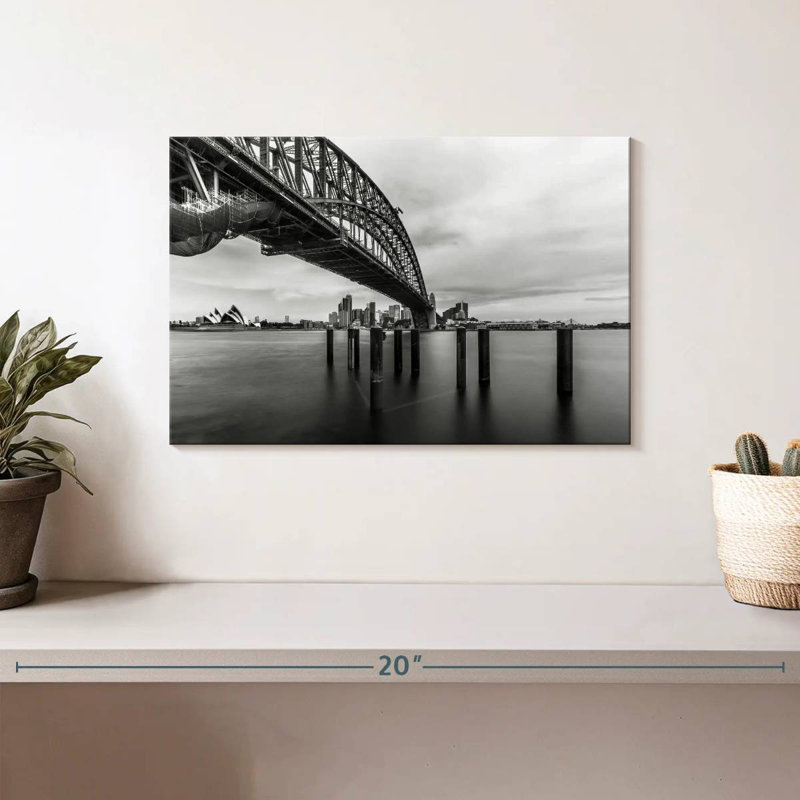 Kavia Cloudy Harbour Bridge, 8" H x 12" W