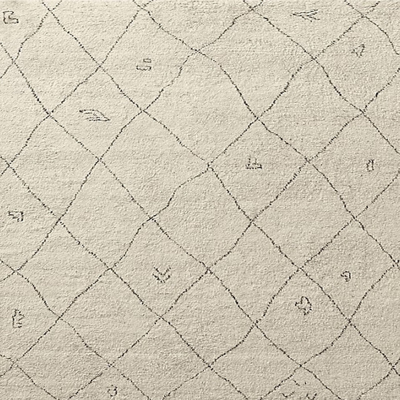 Tapis beige à motif géométrique Bouldin Creek, Carré 6 pi