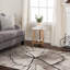 Tapis beige rectangulaire en polyester / polypropylène tissé à la machine-22713063